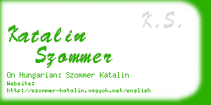 katalin szommer business card
